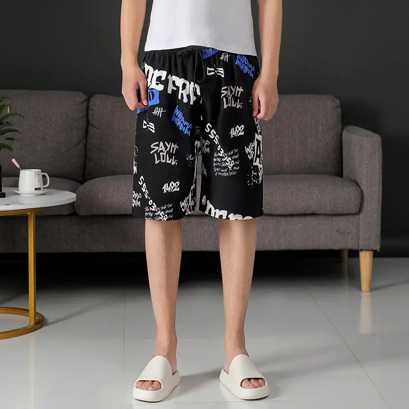 Men's Printed Beach Shorts Ice Silk Large - Image 22