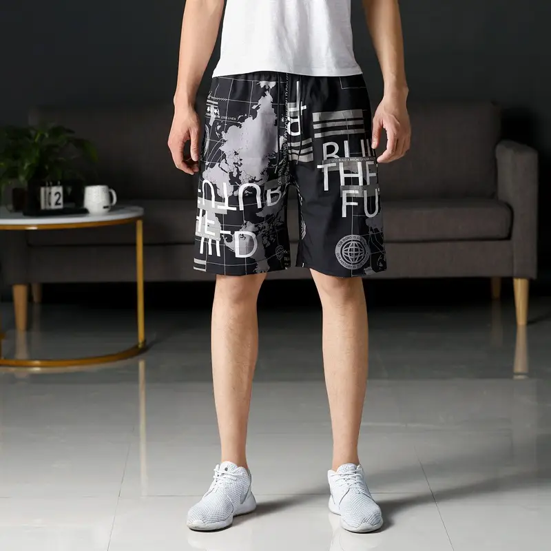 Men's Printed Beach Shorts Ice Silk Large - Image 3