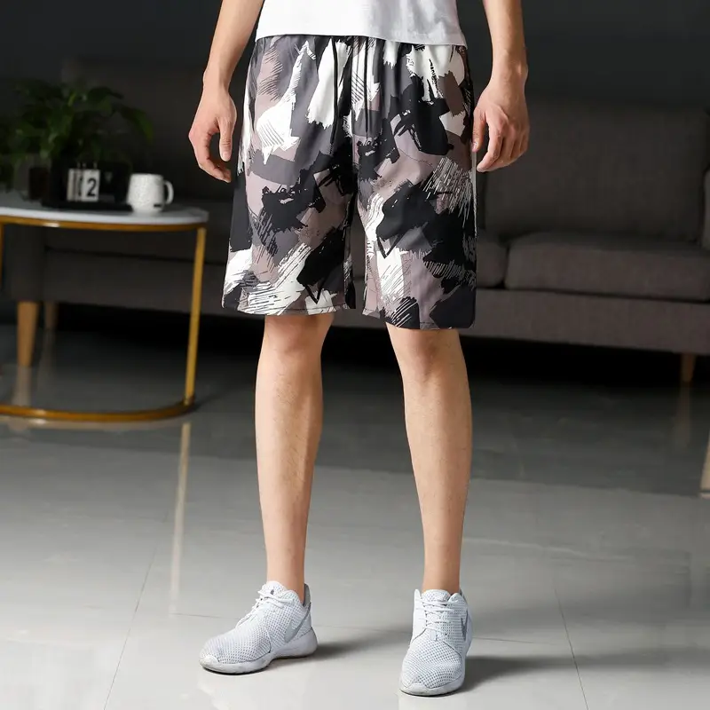 Men's Printed Beach Shorts Ice Silk Large - Image 4