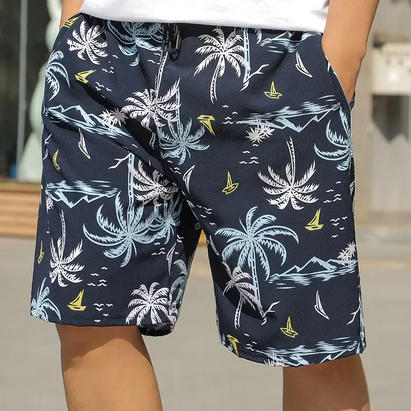 Men's Printed Beach Shorts Ice Silk Large - Image 5