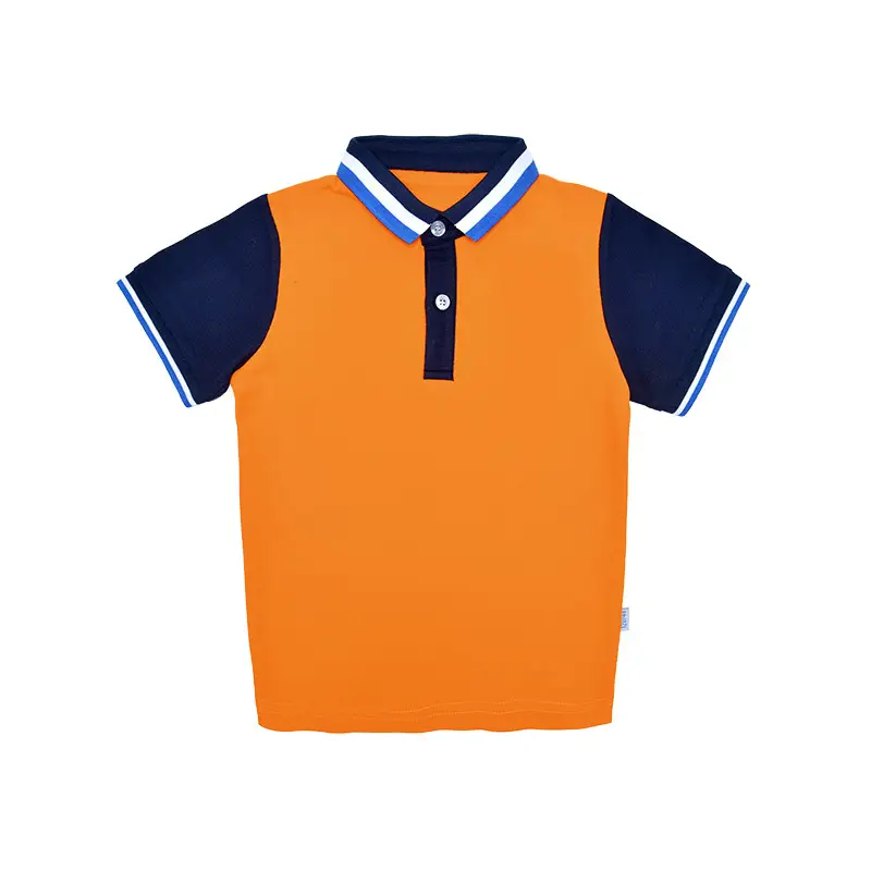 Green Polo Shirt for Kids Summer Sports Class Primary School Uniform - Image 2