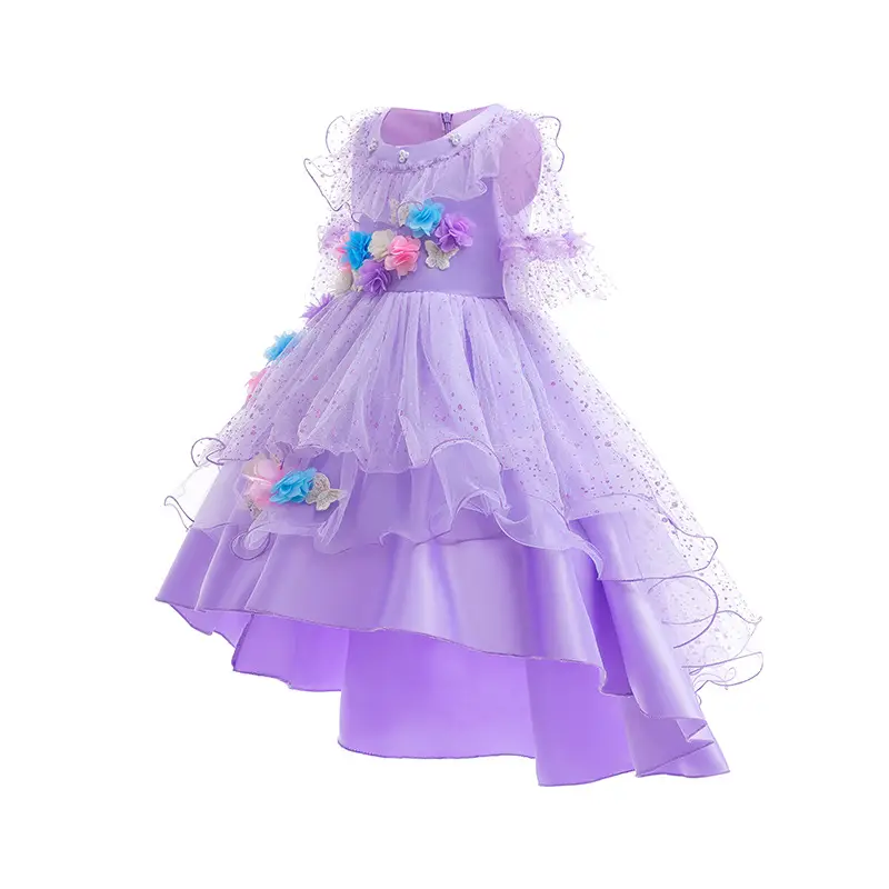 Purple Puffy Children's Dress for Halloween - Image 4
