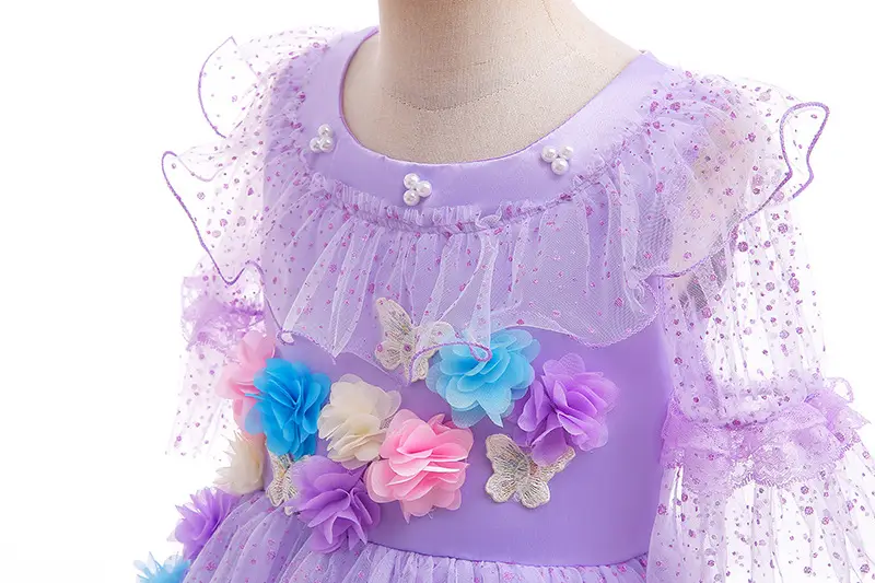 Purple Puffy Children's Dress for Halloween — feature 7