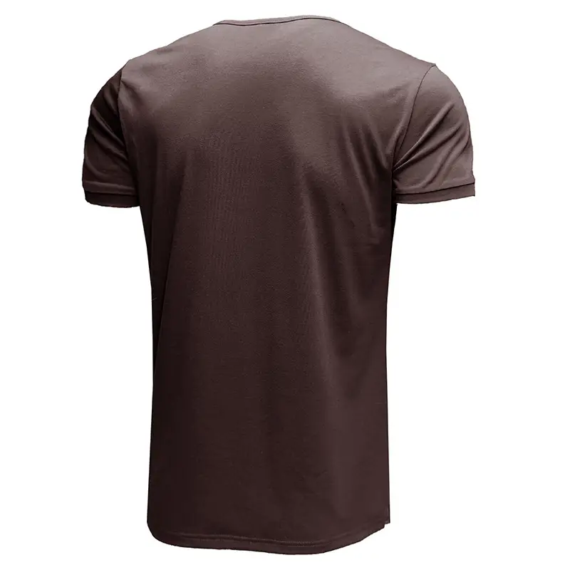 Men's Blue Cotton T-Shirt Casual Loose Short Sleeve — feature 17