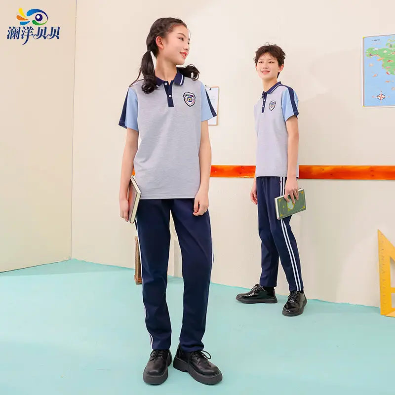 British Style Summer School Uniform for Kids - Image 4