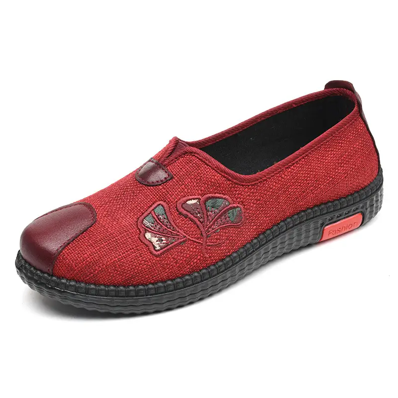 Spring and Summer old Beijing cloth shoes women's lightweight breathable milk shoes Women's Flat old shoes non-slip soft bottom old lady shoes