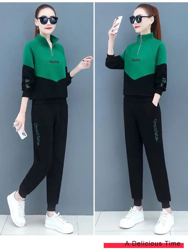 Women's Red Black 2-Piece Casual Track Suit 2022 — feature 17