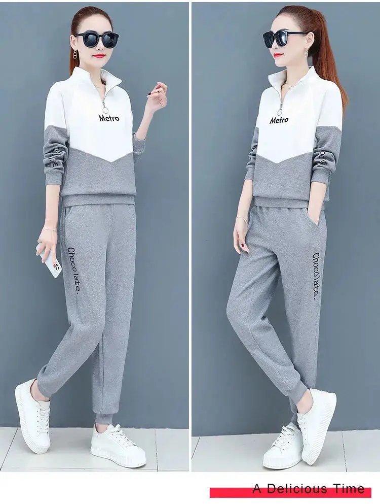 Women's Red Black 2-Piece Casual Track Suit 2022 — feature 8