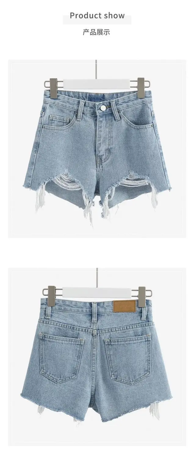 Women Denim Shorts Black High Waist Slimming 2025 — feature 11