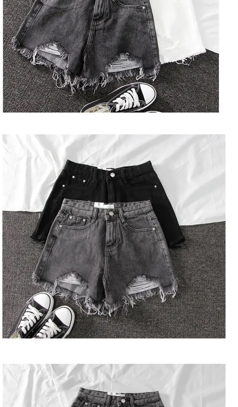 Women Denim Shorts Black High Waist Slimming 2025 — feature 12