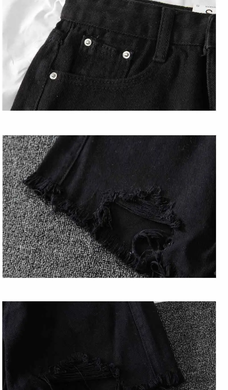 Women Denim Shorts Black High Waist Slimming 2025 — feature 15