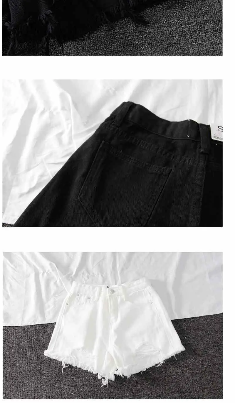 Women Denim Shorts Black High Waist Slimming 2025 — feature 16