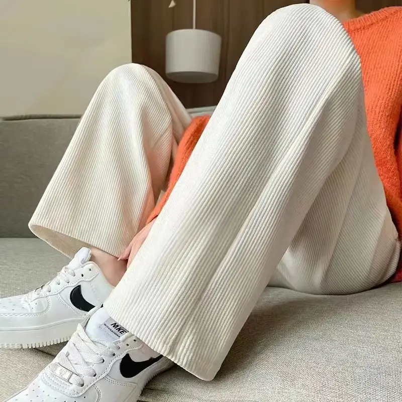 Women Fleece Lined Casual Pants Arctic Orange Beige - Image 8