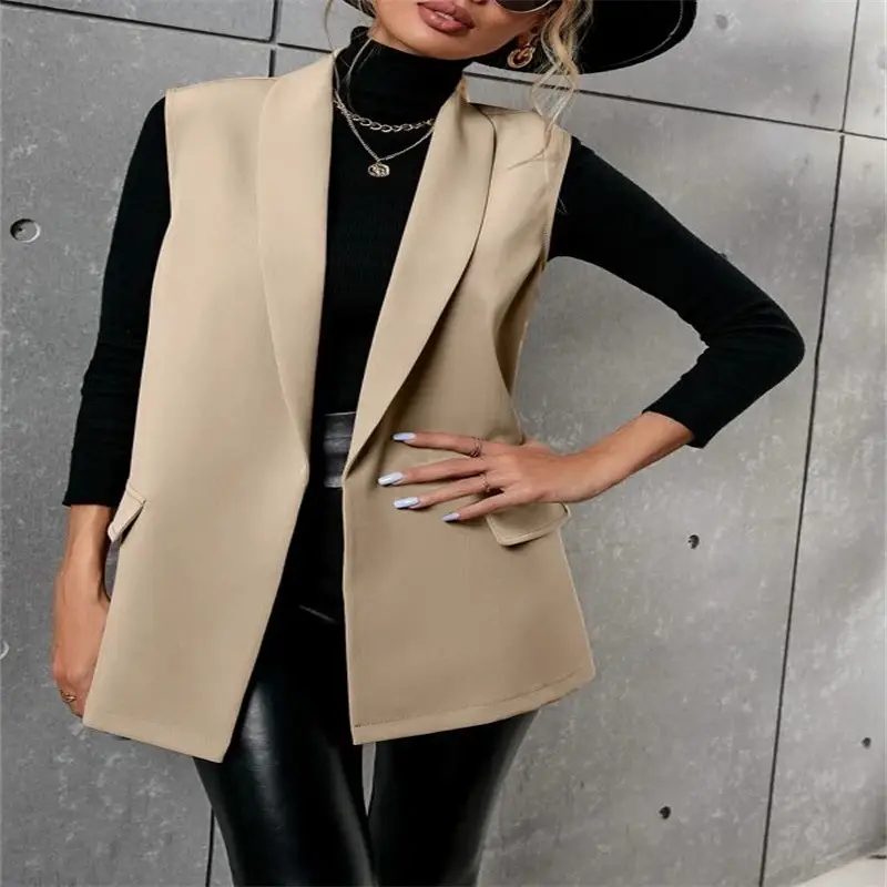 2022 Women's 2-Piece Vest Suit with Buckle Closure
