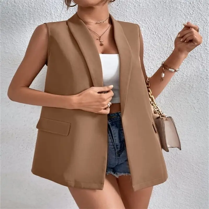 2022 Women's 2-Piece Vest Suit with Buckle Closure