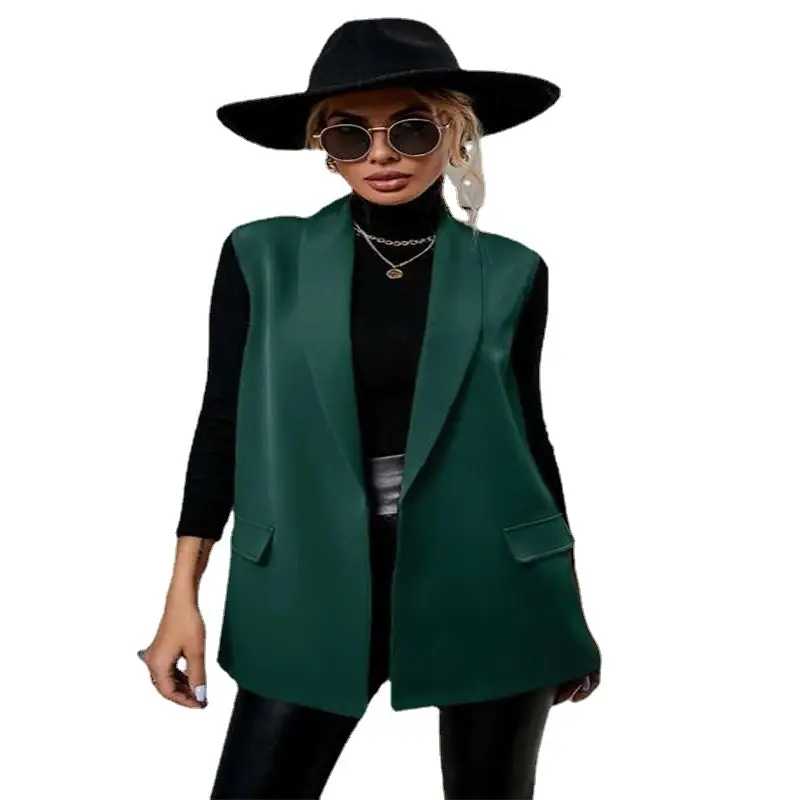 2022 Women's 2-Piece Vest Suit with Buckle Closure