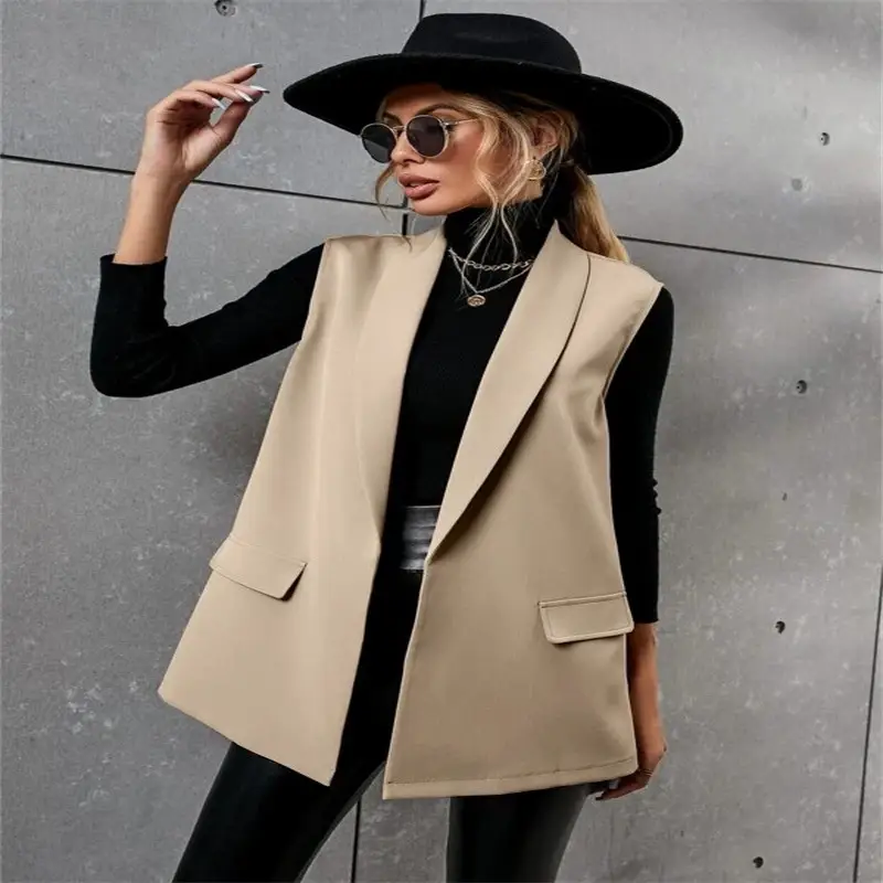 2022 Women's 2-Piece Vest Suit with Buckle Closure