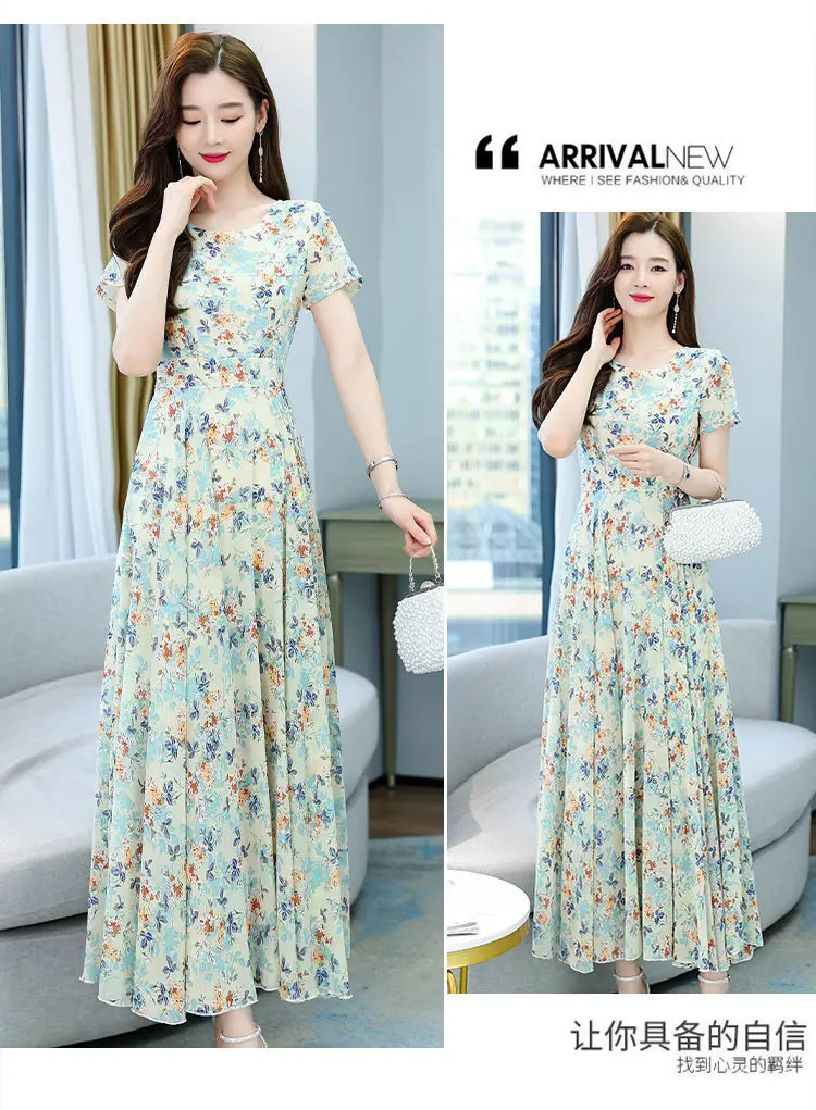 Thai Style Floral Pink A-Line Dress — feature 2