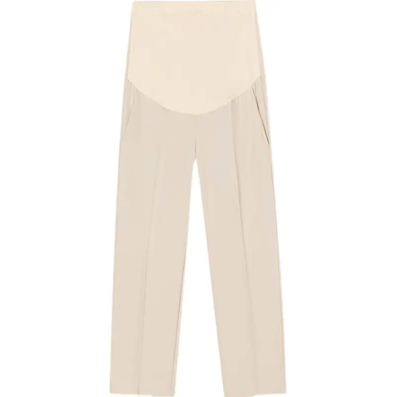 Maternity Pants 2024 Beige Straight Fit - Image 5