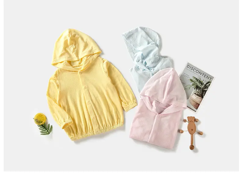Baby Sun Protection Jacket Yellow Bamboo Fiber Small — feature 12