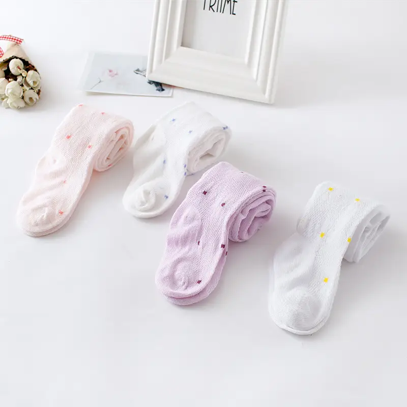 Baby Cotton Pantyhose Socks White Spring Summer - Image 9