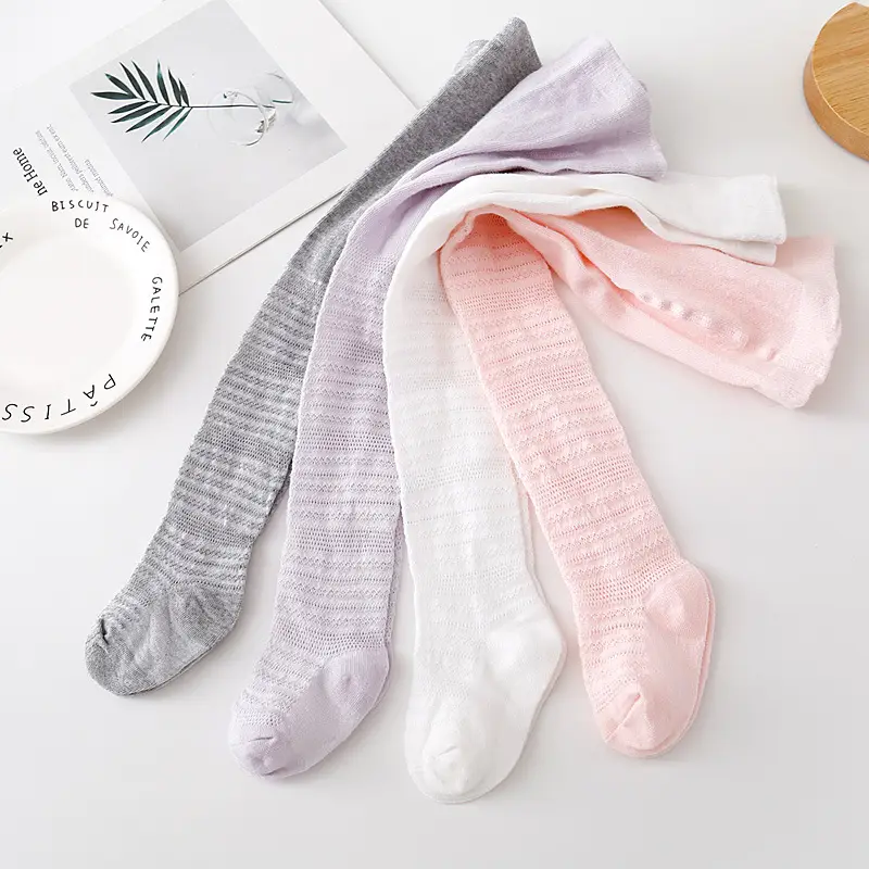 Baby Cotton Pantyhose Socks White Spring Summer - Image 10