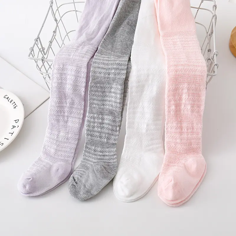 Baby Cotton Pantyhose Socks White Spring Summer - Image 11
