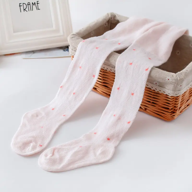 Baby Cotton Pantyhose Socks White Spring Summer - Image 3