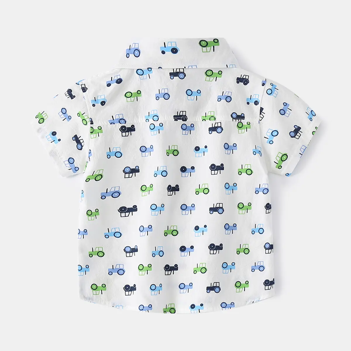 Cartoon Car Kids Cotton Lapel T-Shirt 2024 Summer