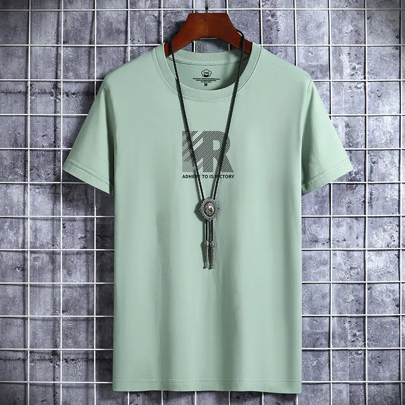 Men Cotton Graphic T-Shirt Loose Fit Beige