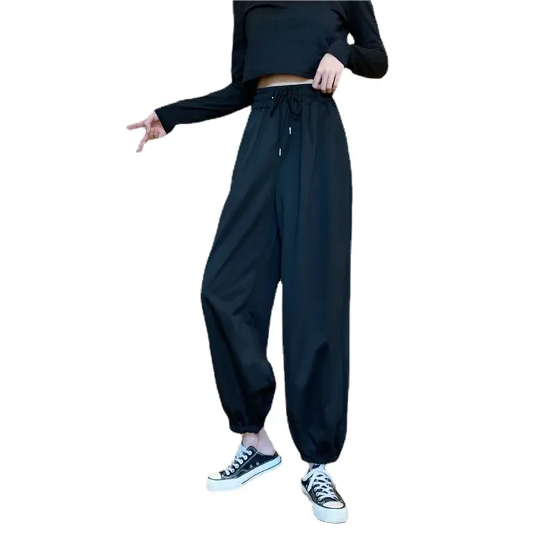 Gray Loose Harem Pants Women Summer Sweatpants - Image 7