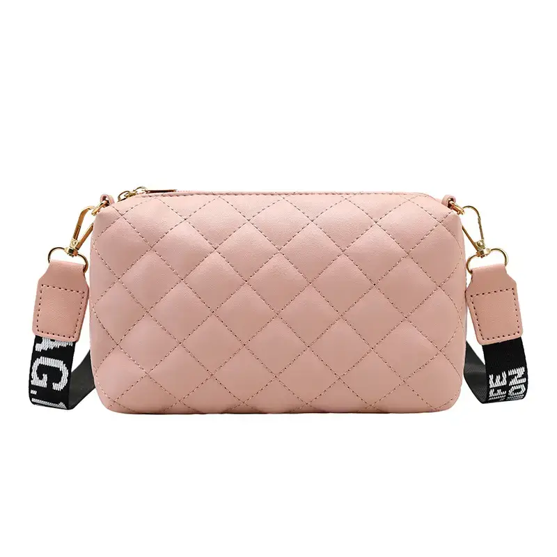 Red Quilted Shoulder Bag with Embroidered Strap - Image 13