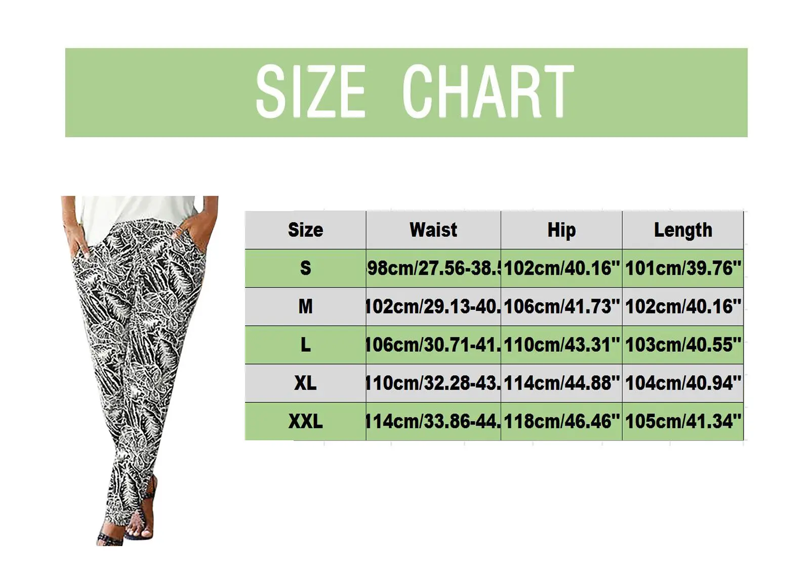 Women's Black Floral High Waist Printed Pants — feature 1