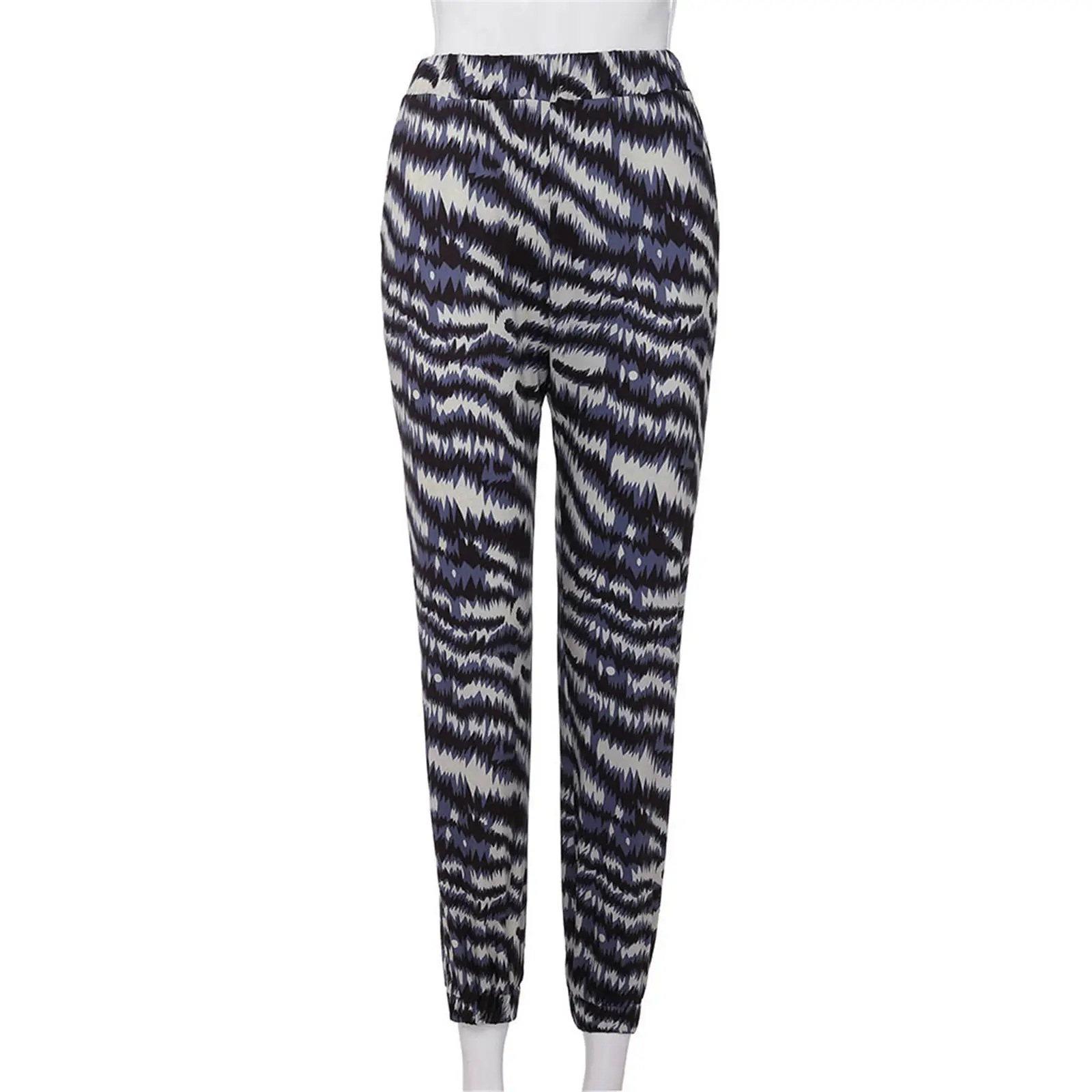 Women's Black Floral High Waist Printed Pants — feature 5