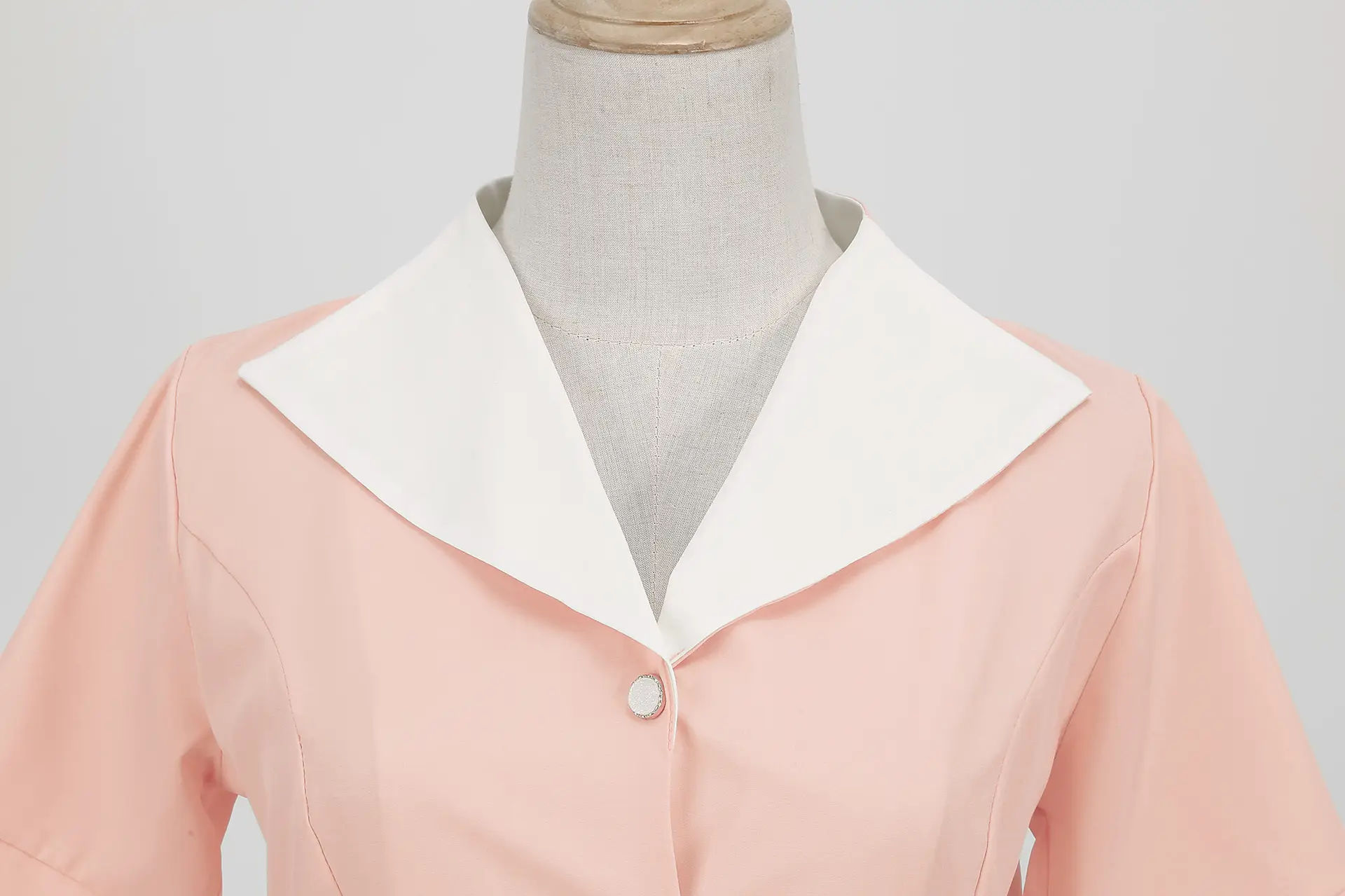 Light Blue 50s V-Neck Casual Dress Large — feature 33
