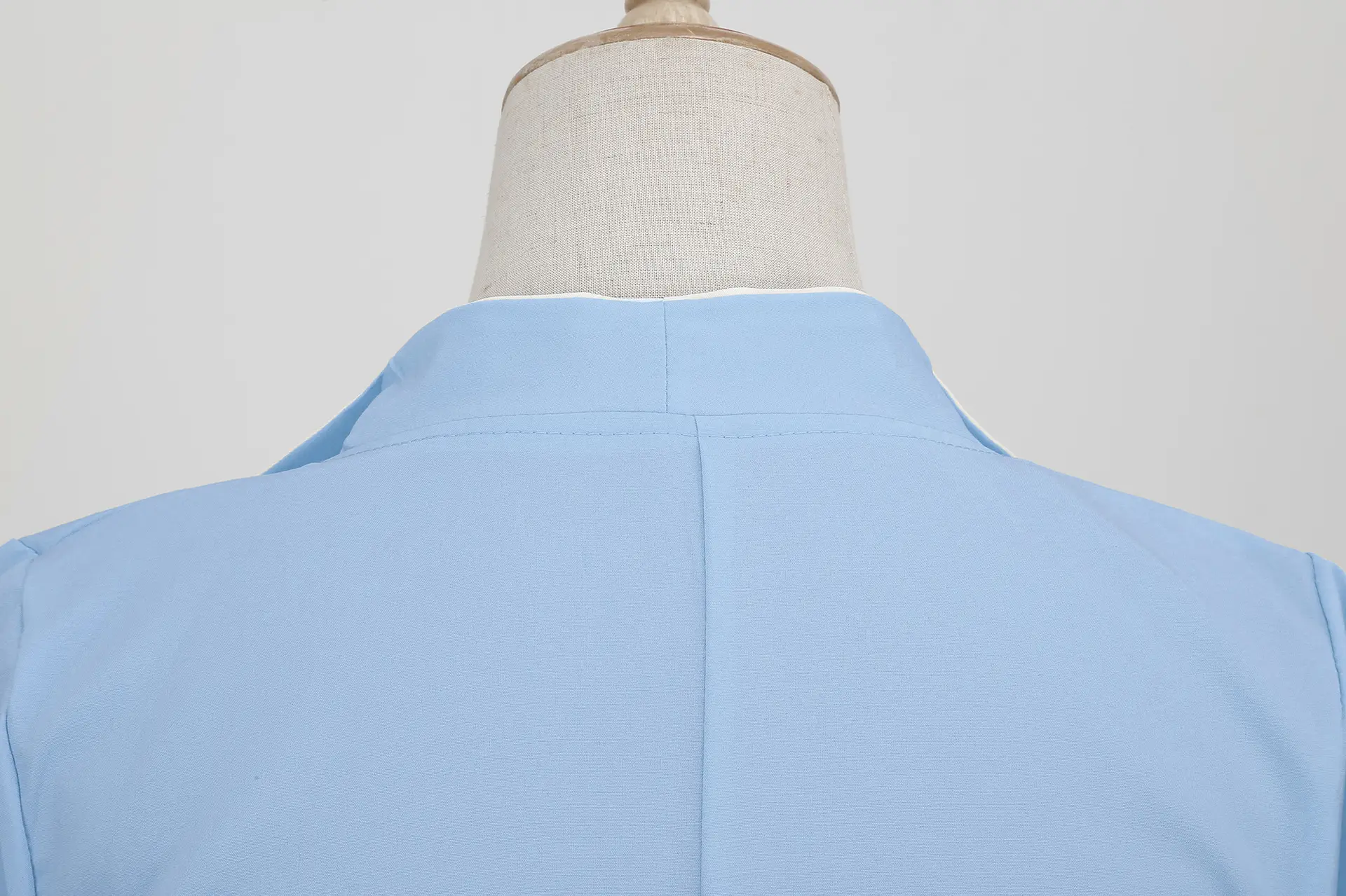 Light Blue 50s V-Neck Casual Dress Large — feature 5