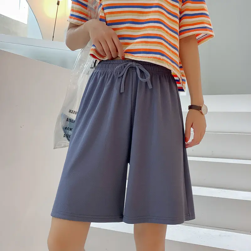 Women Ice Silk Wide Leg Pants Summer Loose Casual - Image 2
