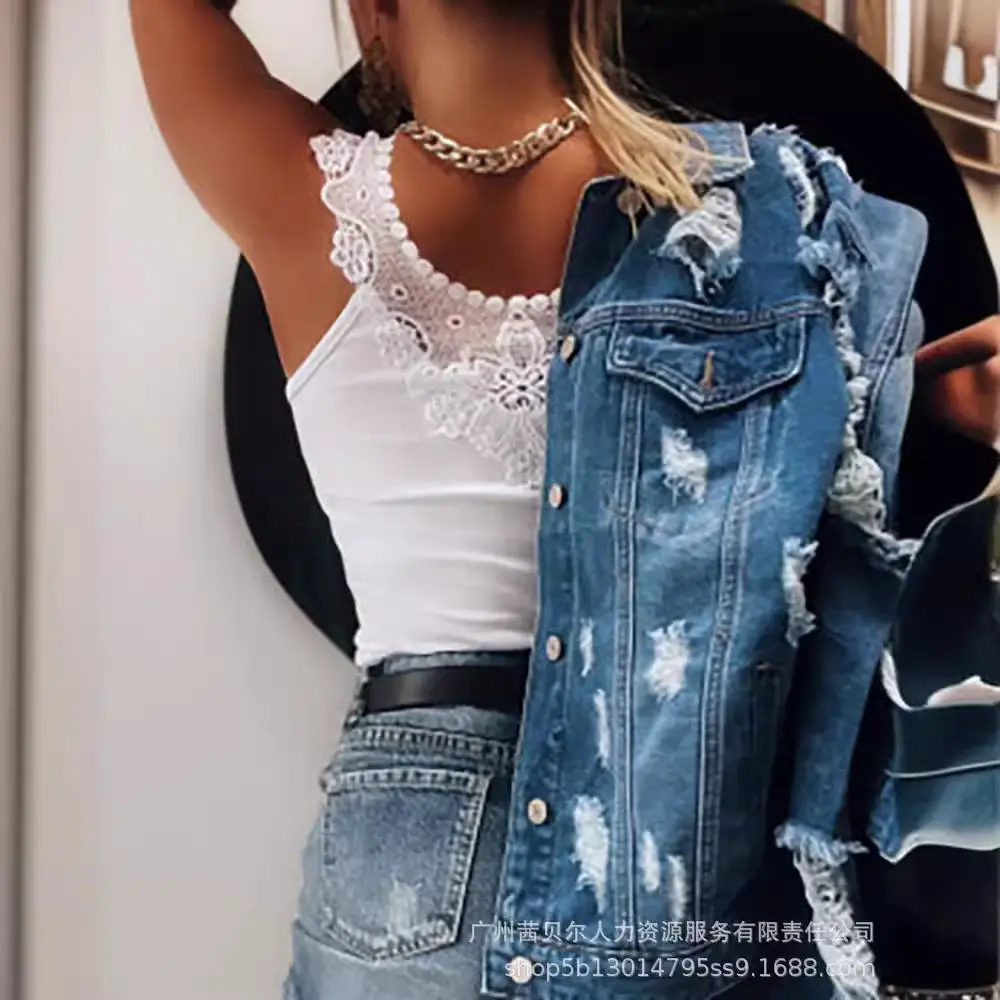 White Lace Vest for Women Summer Wear - Image 10