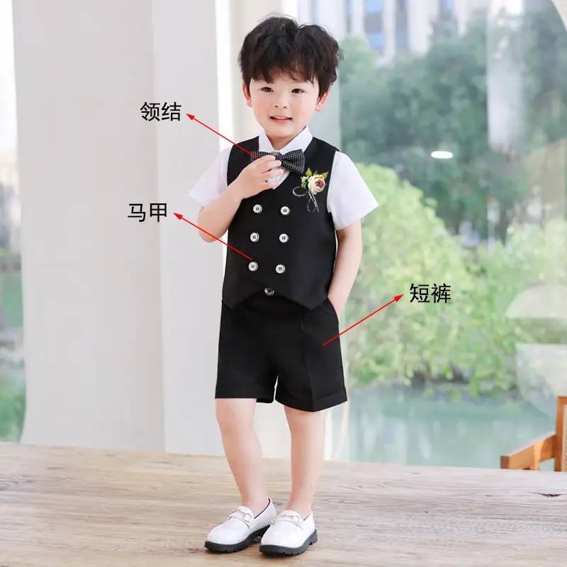 Boys Navy Blue Suit Spring Summer Wedding Dress