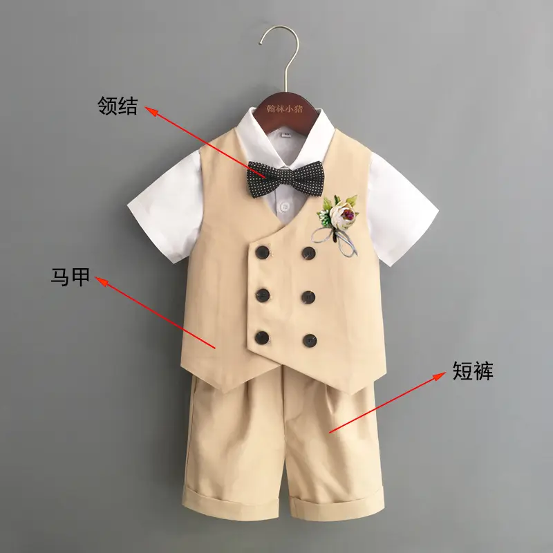 Boys Navy Blue Suit Spring Summer Wedding Dress