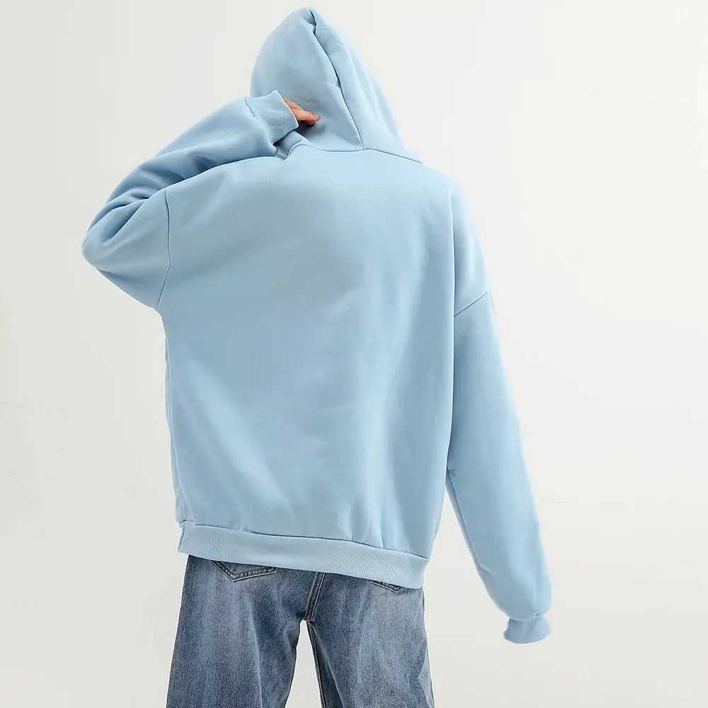 Women Fleece Lined Hoodie Pink Large - Image 15