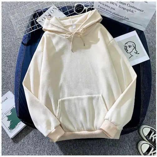 Women Fleece Lined Hoodie Pink Large - Image 13