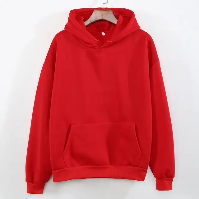 Women Fleece Lined Hoodie Pink Large - Image 4