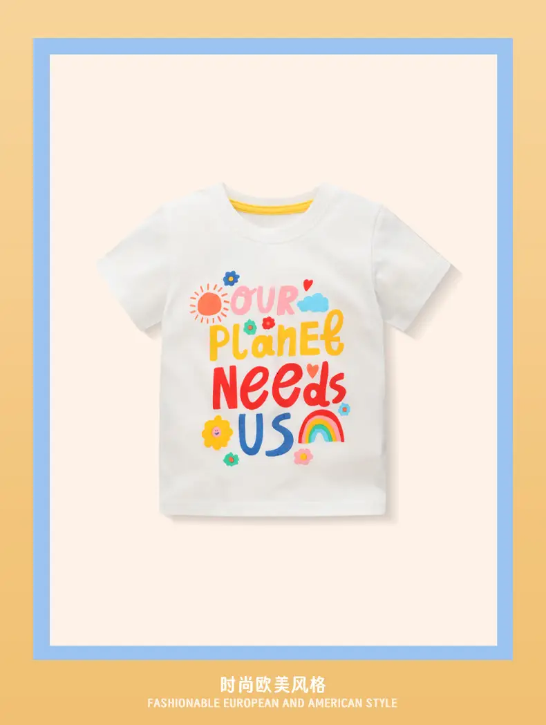 Girls Unicorn T-Shirt Pink 2025 Summer — feature 3