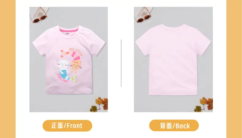 Girls Unicorn T-Shirt Pink 2025 Summer — feature 9