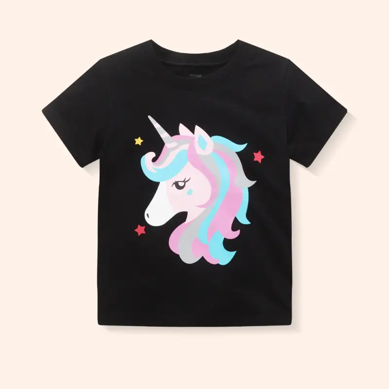 Girls Unicorn T-Shirt Pink 2025 Summer - Image 4