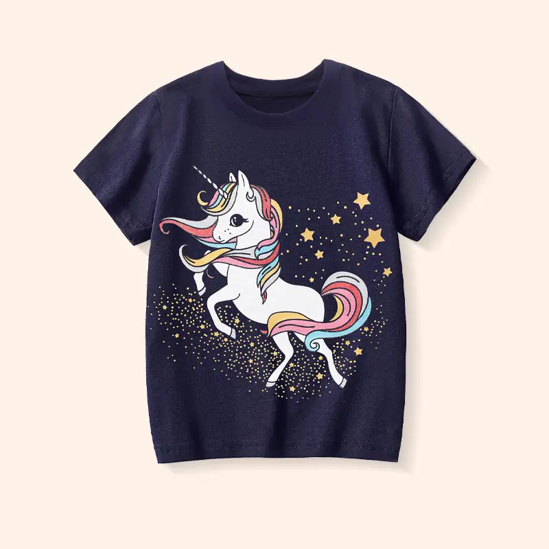 Girls Unicorn T-Shirt Pink 2025 Summer - Image 9
