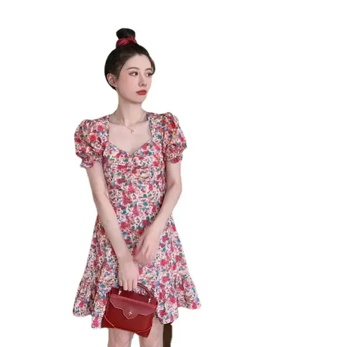 French Retro Floral Dress for Women 2025 Summer - Image 6