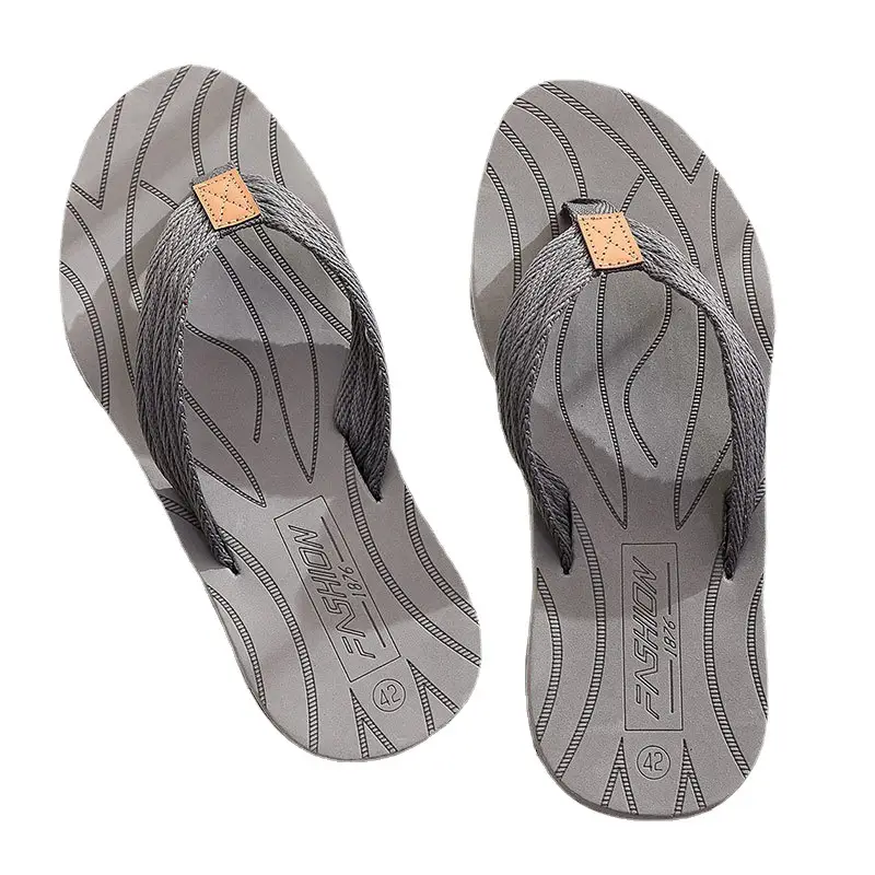 Men's Black Rubber Flip Flops Summer Slippers