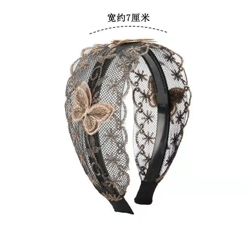 Wide-Brimmed Toothed Hair Cover for Women